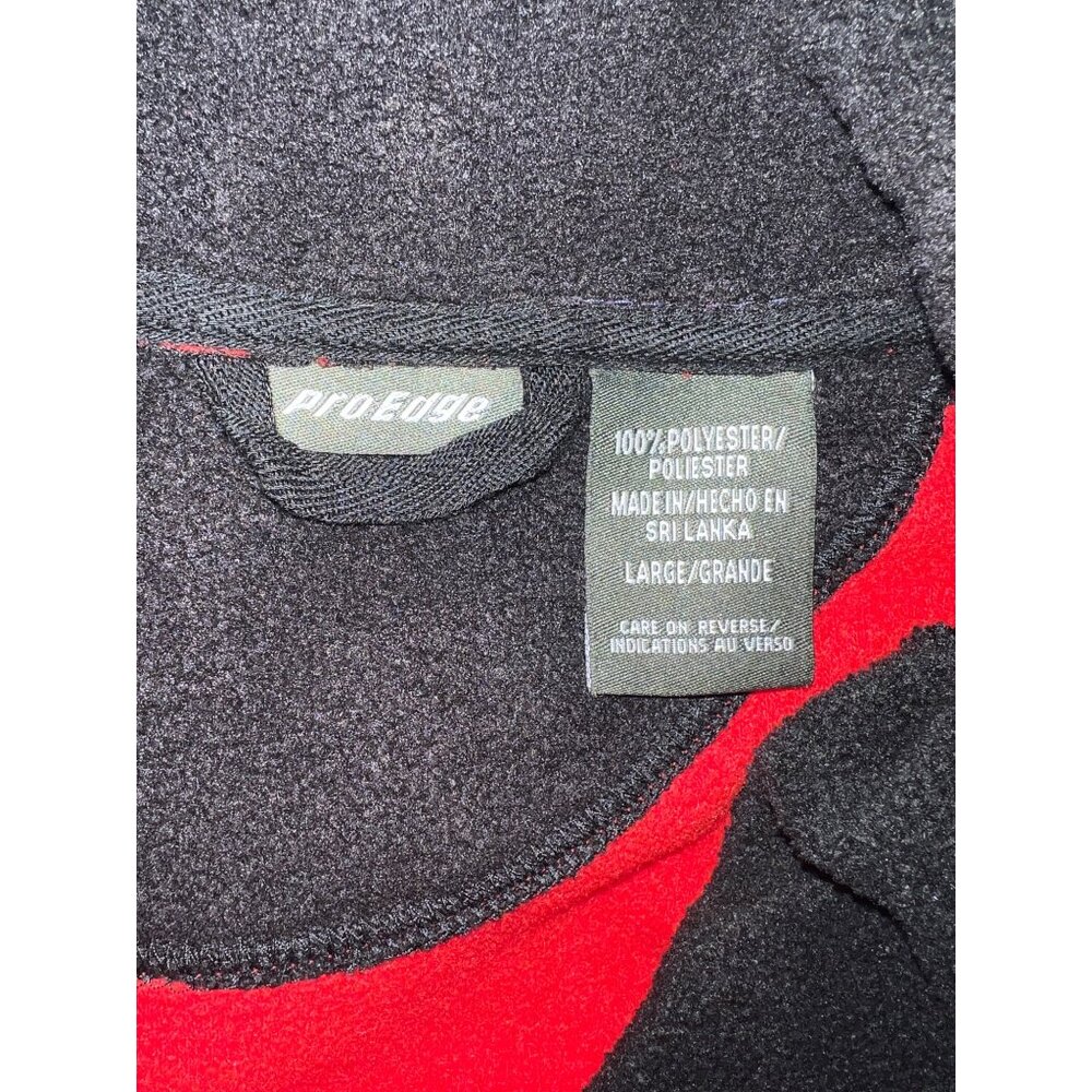 Indiana University Red Fleece Jacket Full Zip Large Pro Edge 100% Polyester - Picture 4 of 5